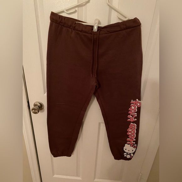 Hello Kitty Brown Joggers 1X - Picture 2 of 3